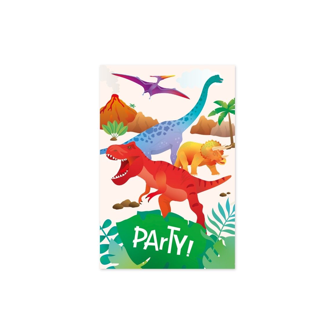 Bruna office - Invitation cards Dino | 6 pieces