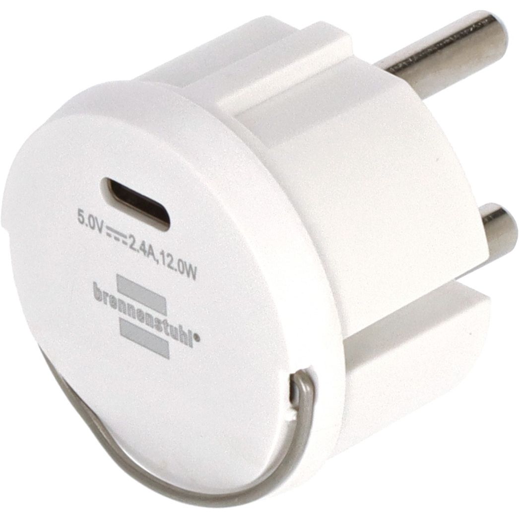 Brennerstuhl - Adaptateur de prise USB-C 2.4a blanc