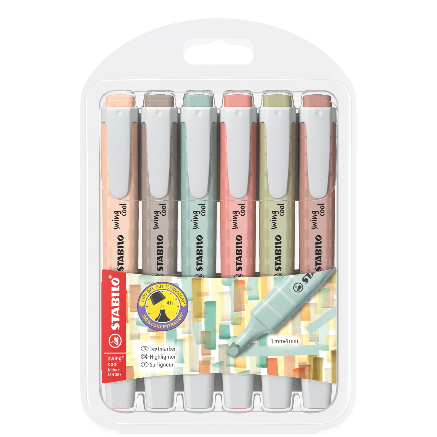 Stabilo - Highlighter swing cool nature assorted 6 pcs