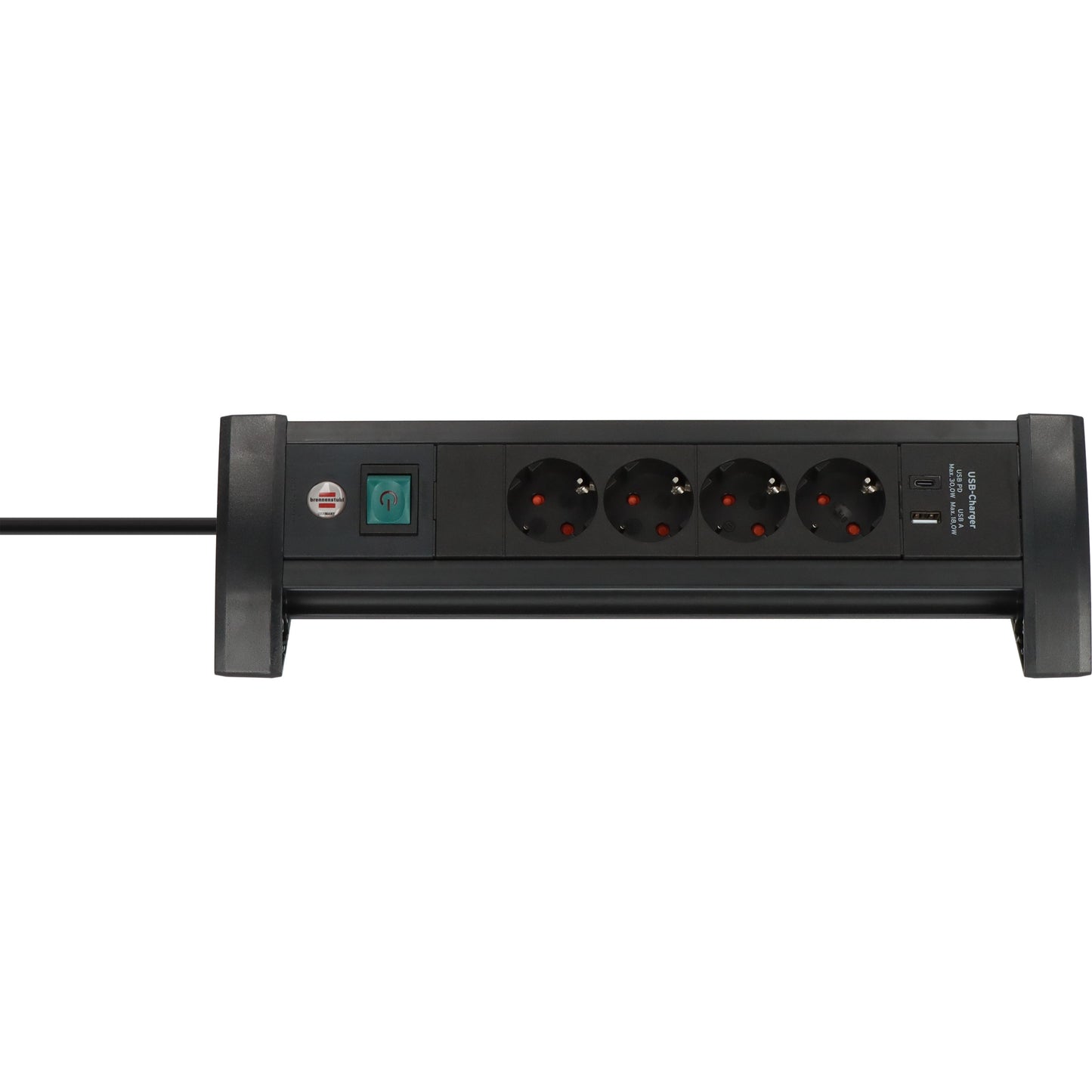Brennenstuhl - Stekkerdoos 4 voudig USB C PD en USB A zwart