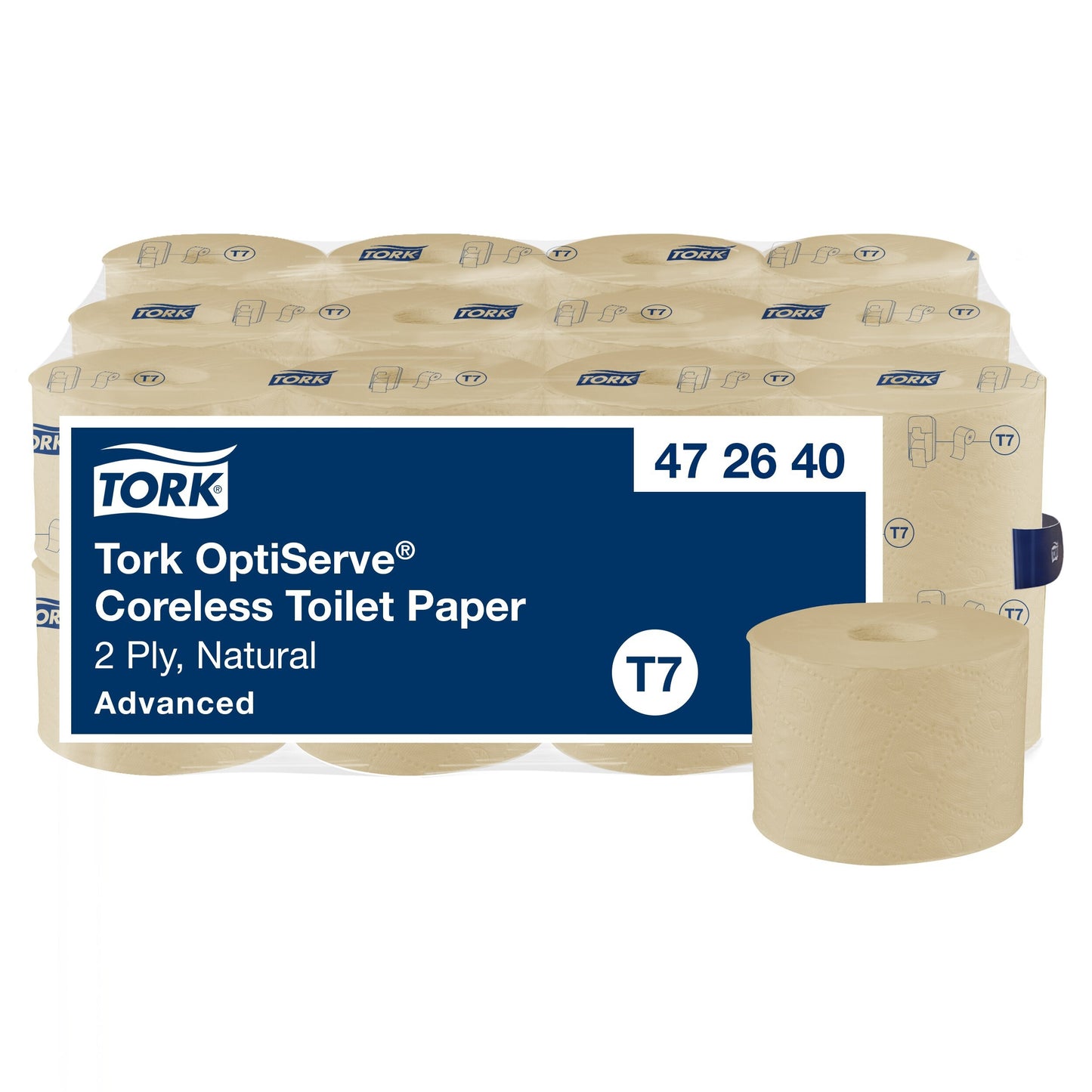 Tork - Papier toilette t7 advanced coreless naturel
