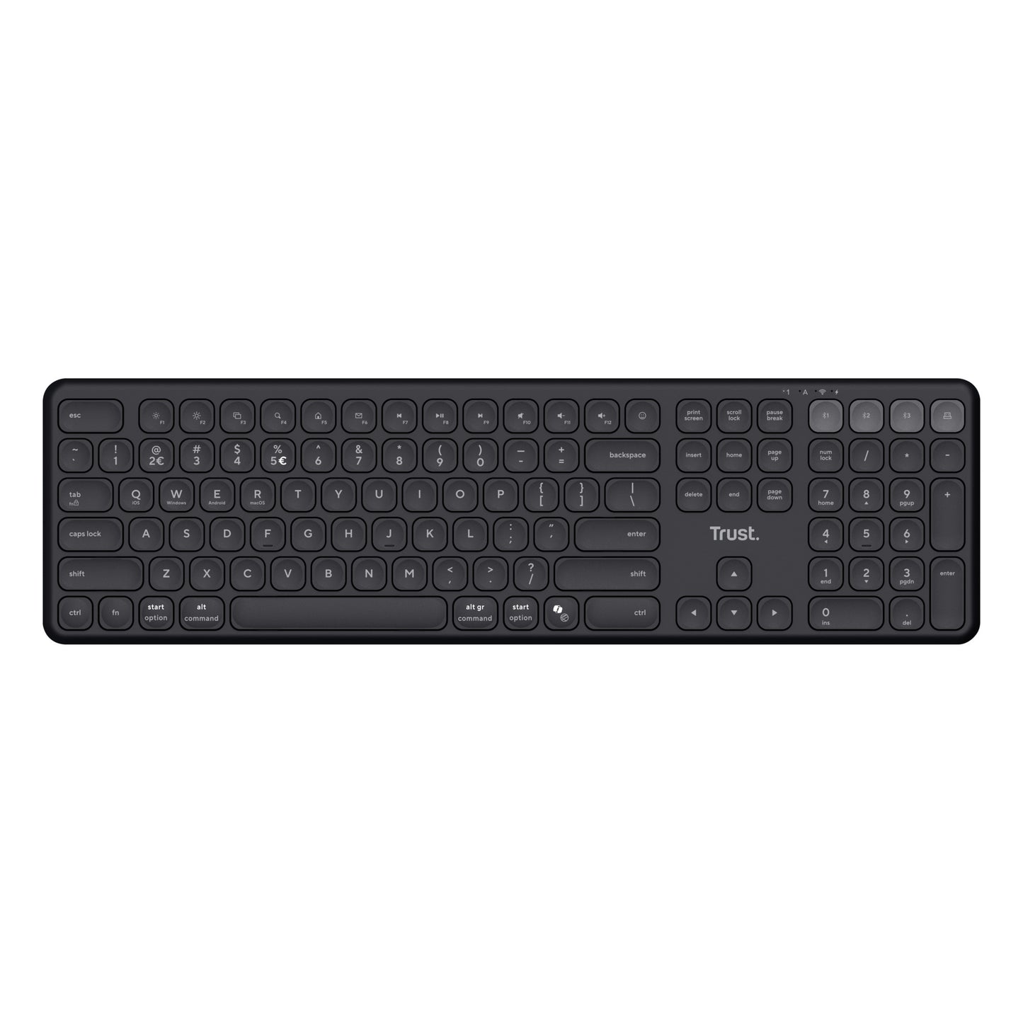 Trust - Clavier sans fil multi-appareils Vaiya