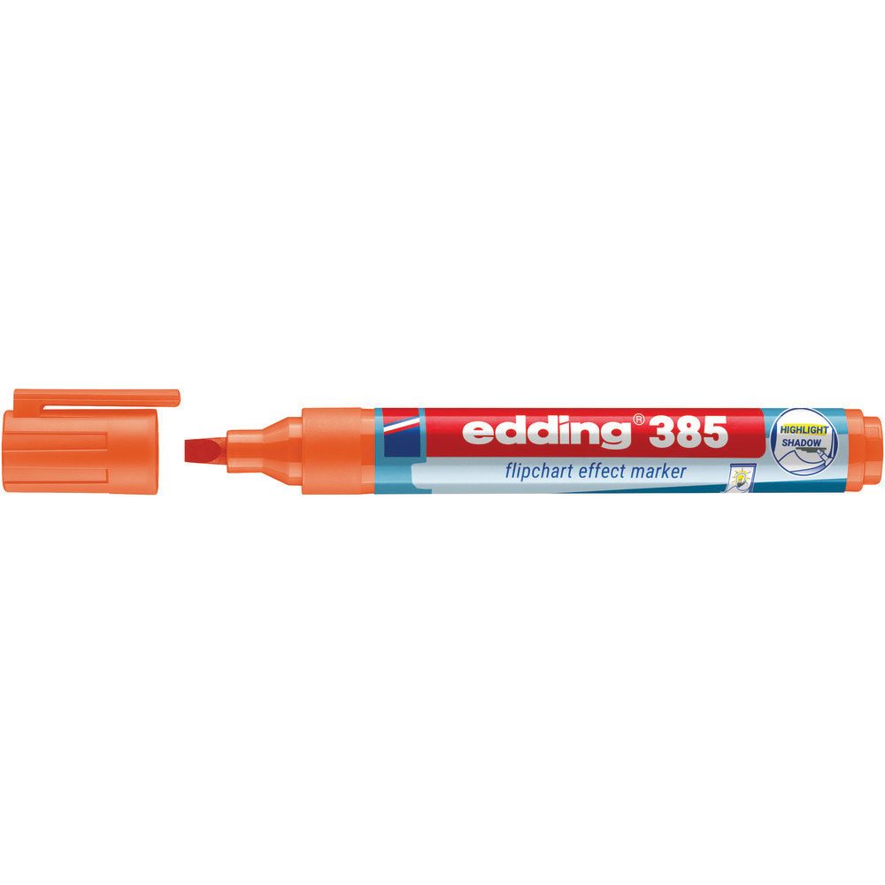 Edding - Feutre 385 paperboard pinceau orange | 10 pièces