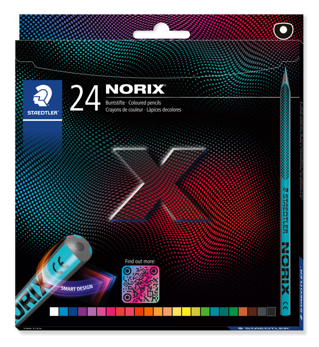 Staedtler - Matite colorate norix set 24 colori | 5 pezzi