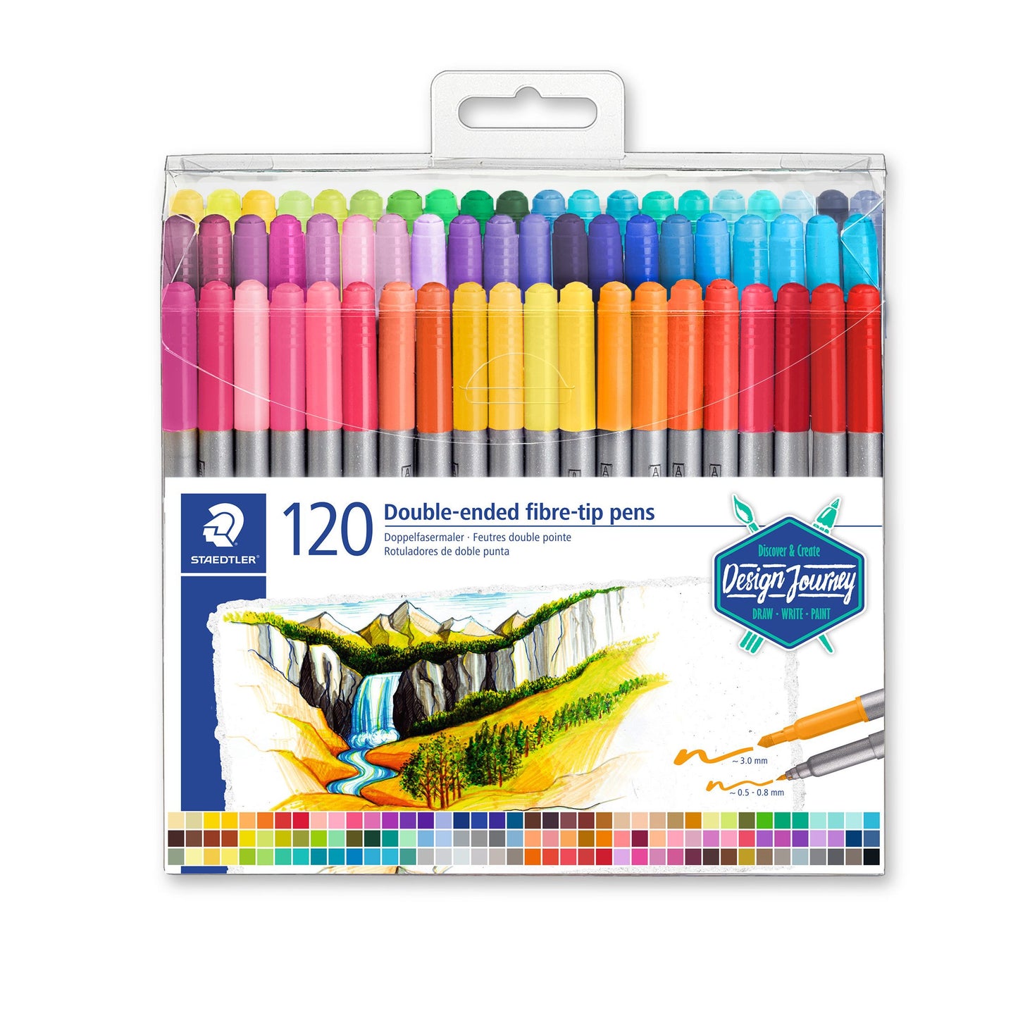 Staedtler - Set di pennarelli a doppia punta 120 colori