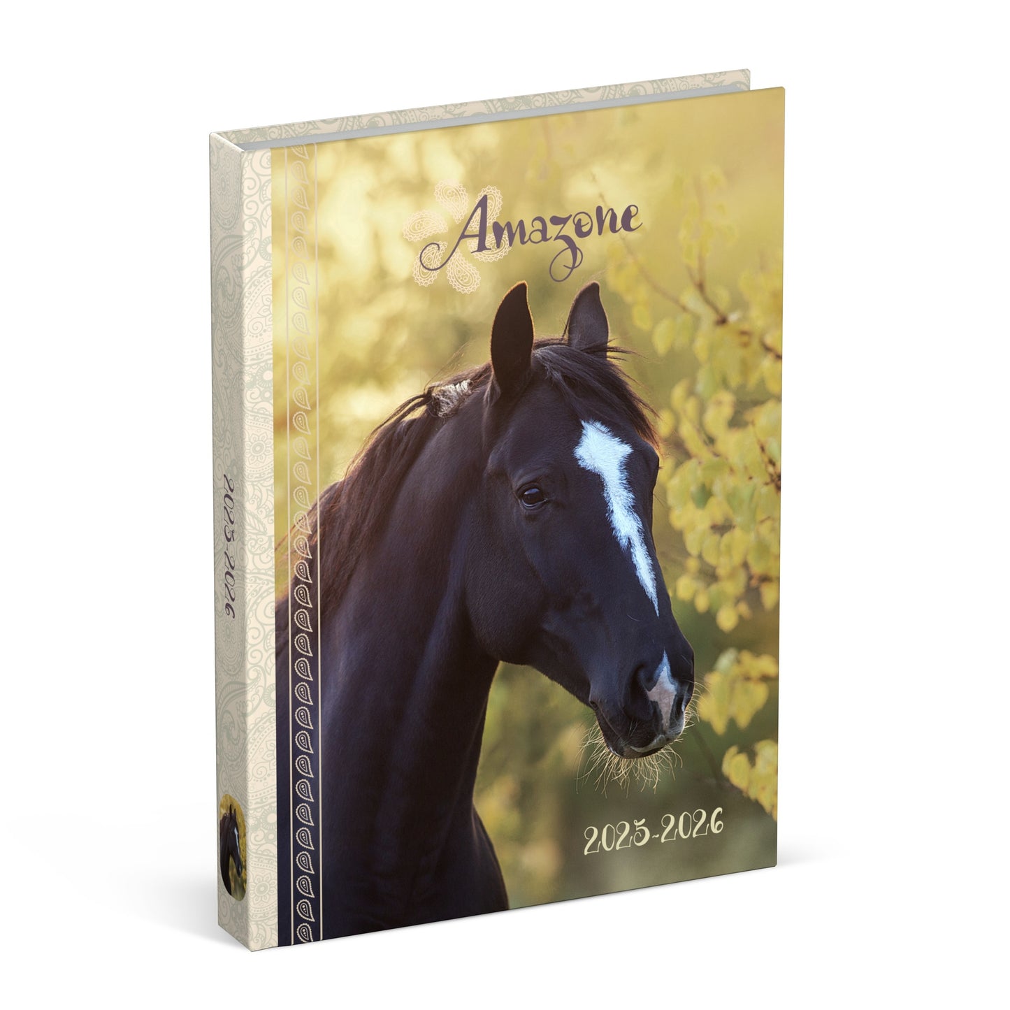 Lannoo - Agenda scolaire 25-26 Chevaux 1 jour/1 page jaune
