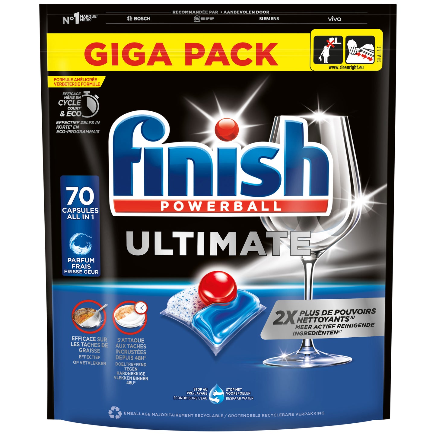 Finish - Vaatwastabletten e regular 70