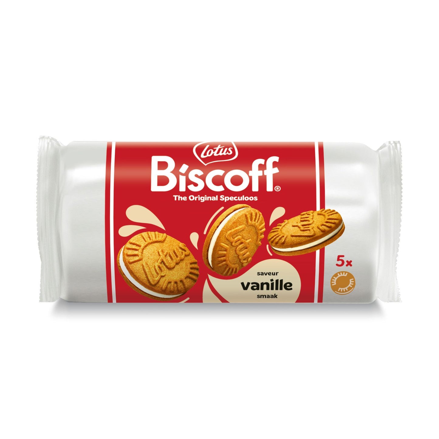 Lotus - Cookies Biscoff speculoos sándwich vainilla 5 piezas