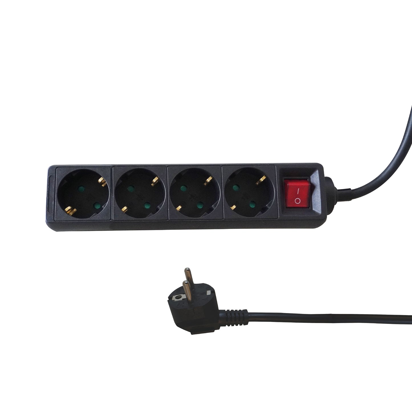 BRASQ - Stekkerdoos 4 voudig 5 meter zwart