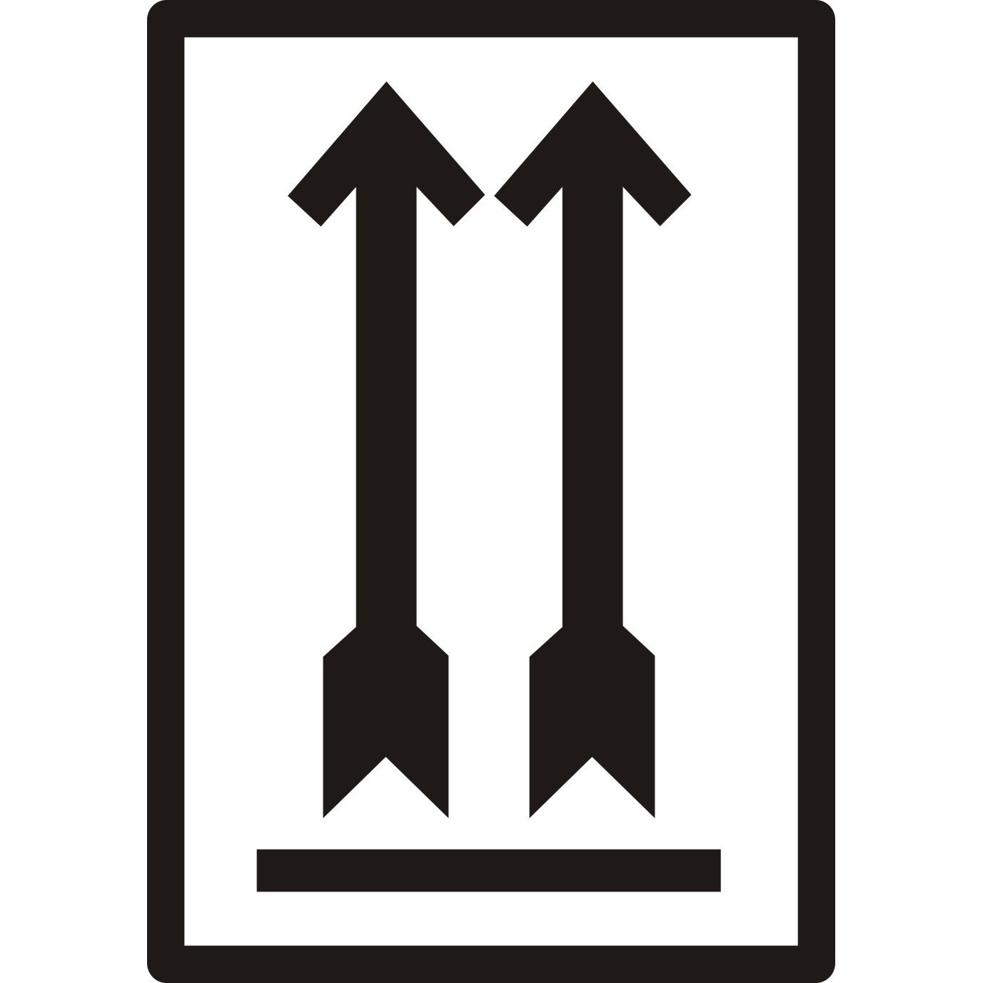 IEZZY - Warnschild schwarzer Pfeil nach oben 500 Stück