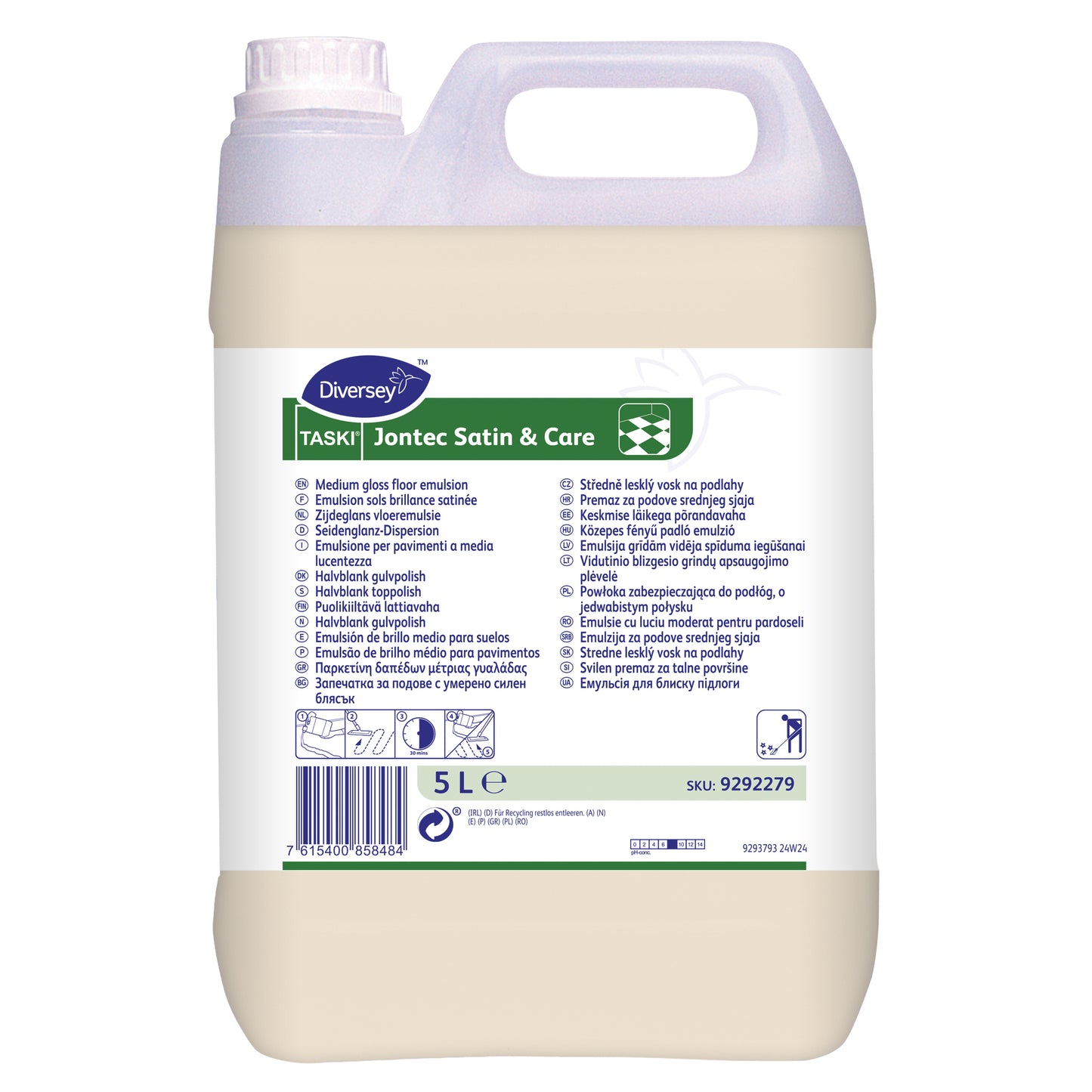Taski - Emulsione per pavimenti Jontec Satincare Silk Gloss 5l | 2 pezzi