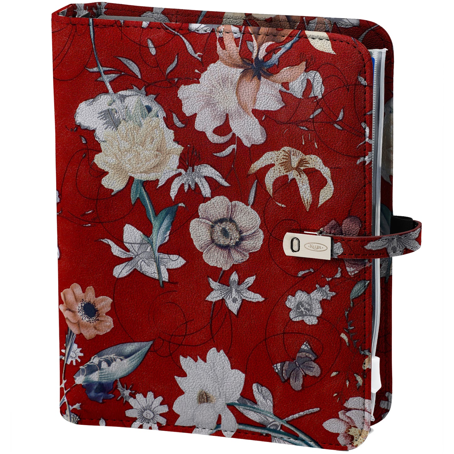 Kalpa - Organizer a5 +ag25-26 mare di fiori marrone