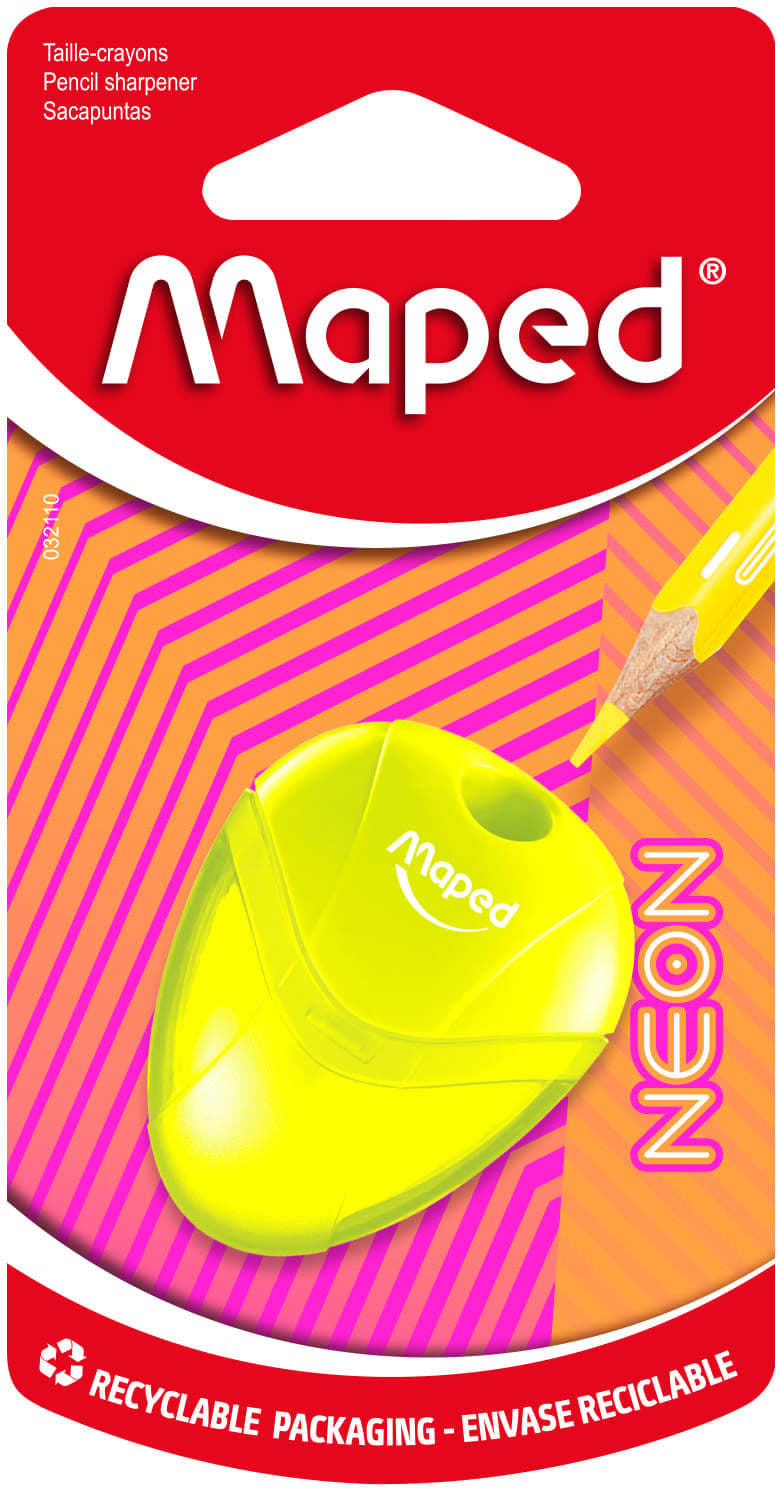 Maped - Temperamatite neon igloo 1 foro assortiti