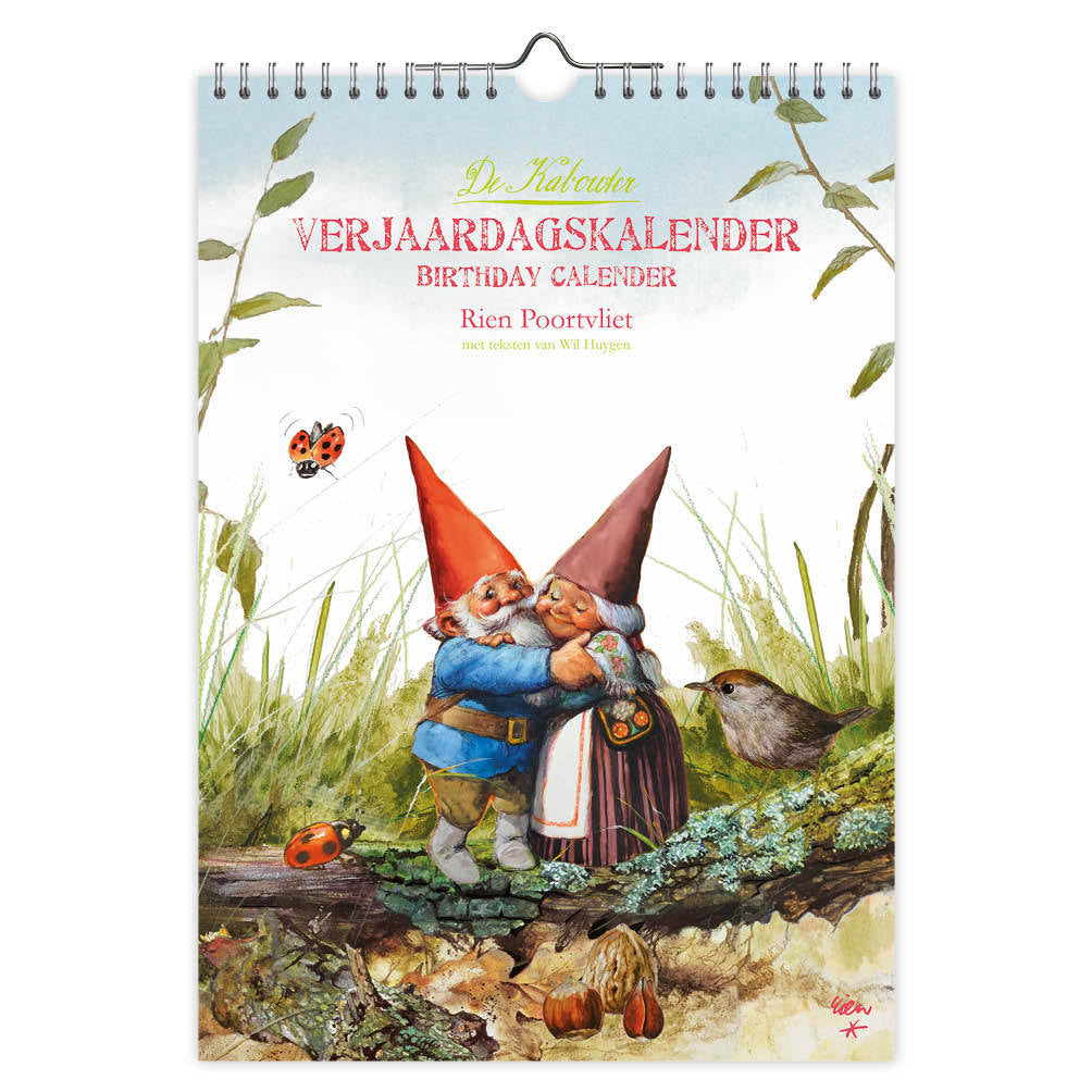 Comello - Verjaardagskalender rien poortvliet kabouter a4 | 3 stuks