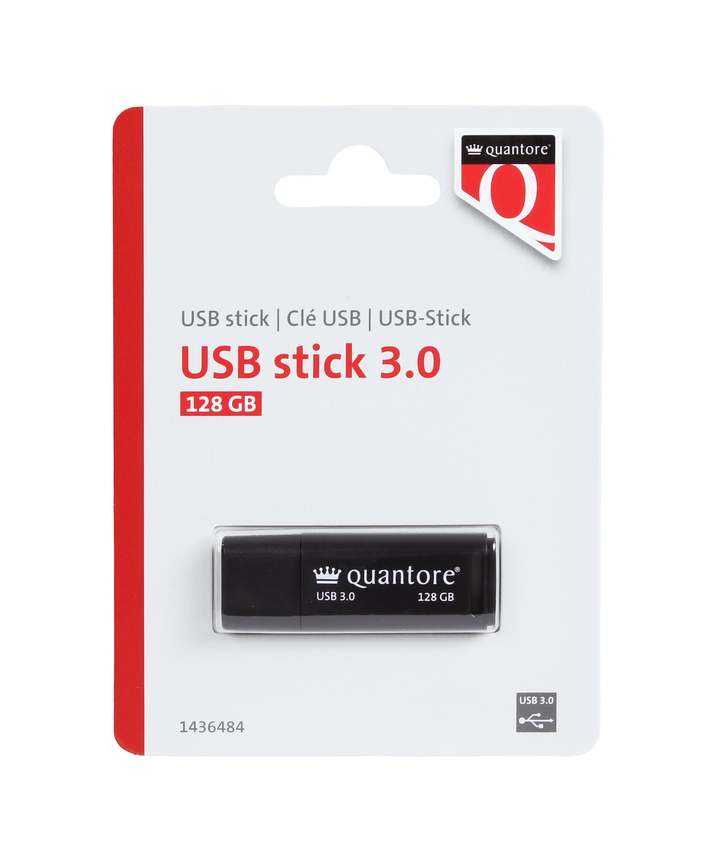 Quantore - USB stick 128GB 3.0 black