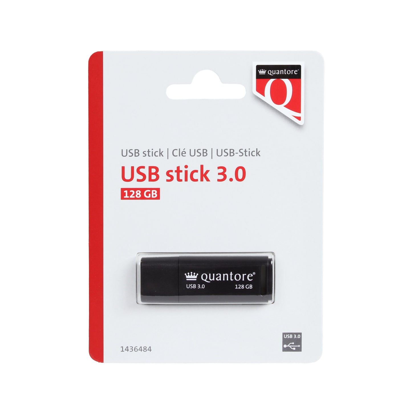 Quantore - USB-stick 128GB 3.0 zwart | 400 stuks