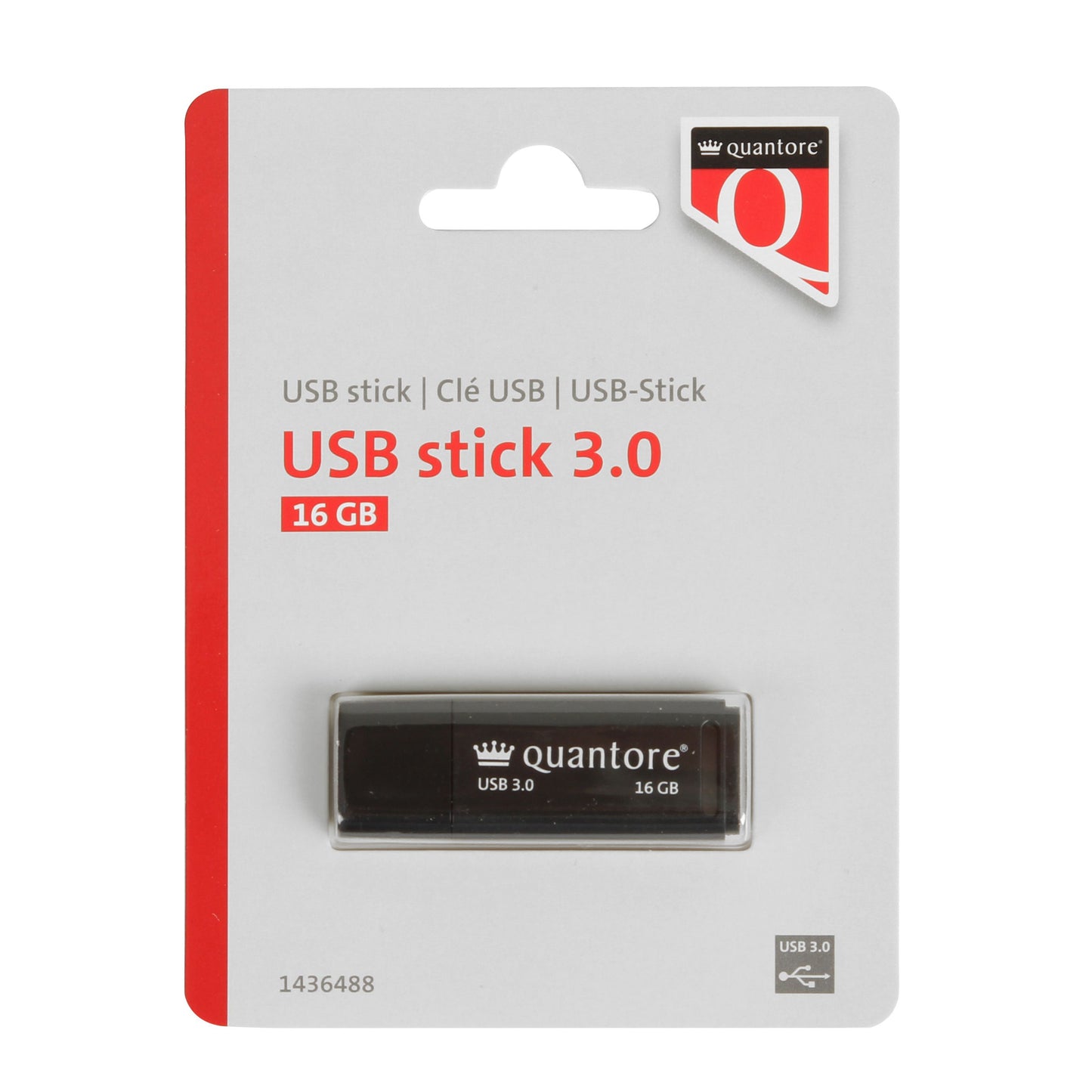 Quantore - Chiavetta USB 16GB 3.0 nera