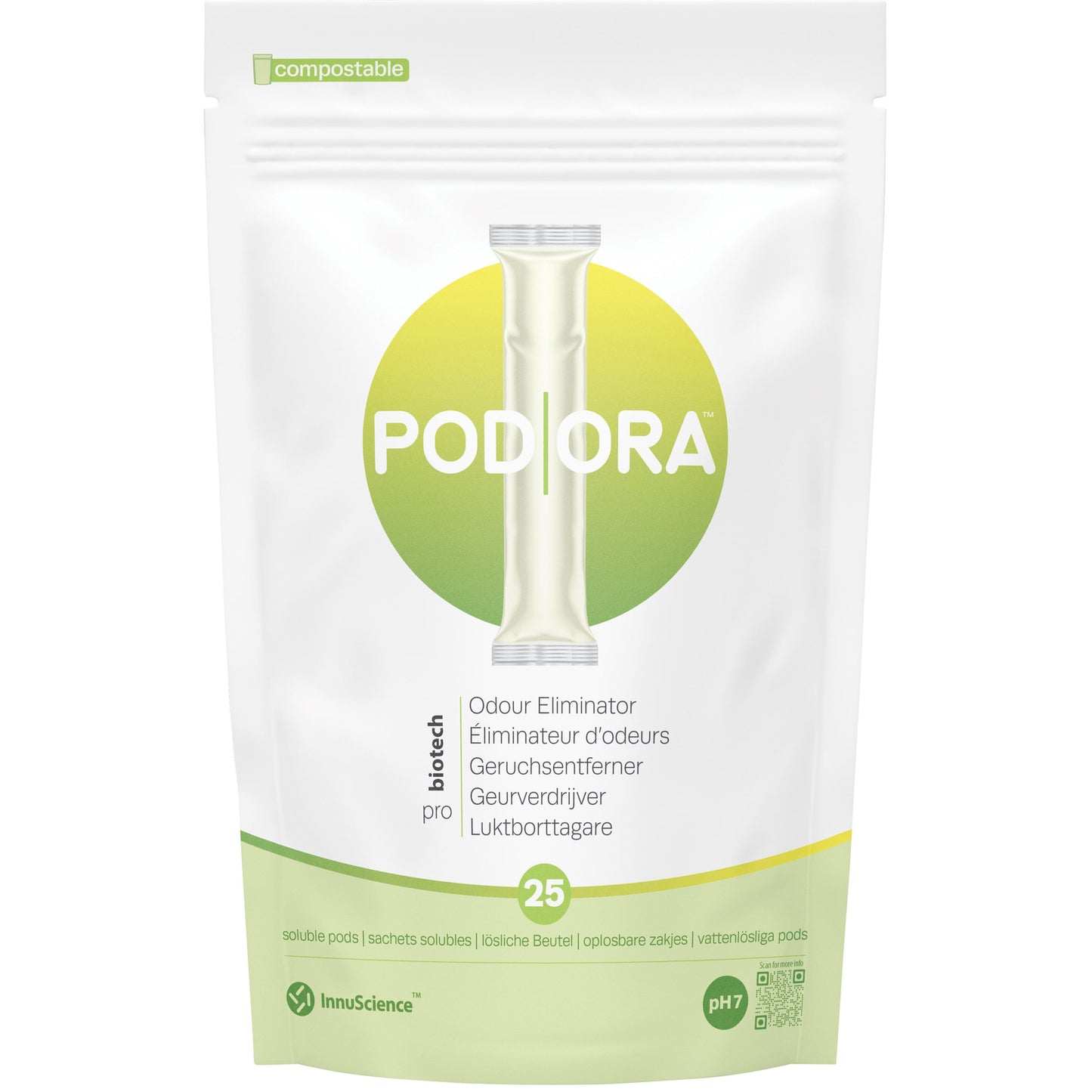InnuScience - Dosettes désodorisantes PodOra, paquet de 25