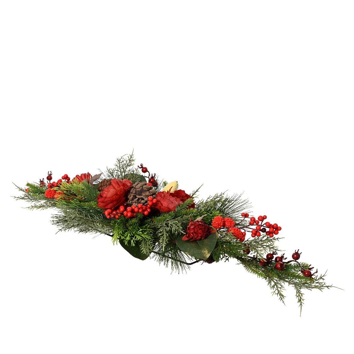 Everlands - Kerststuk raspberry 80cm