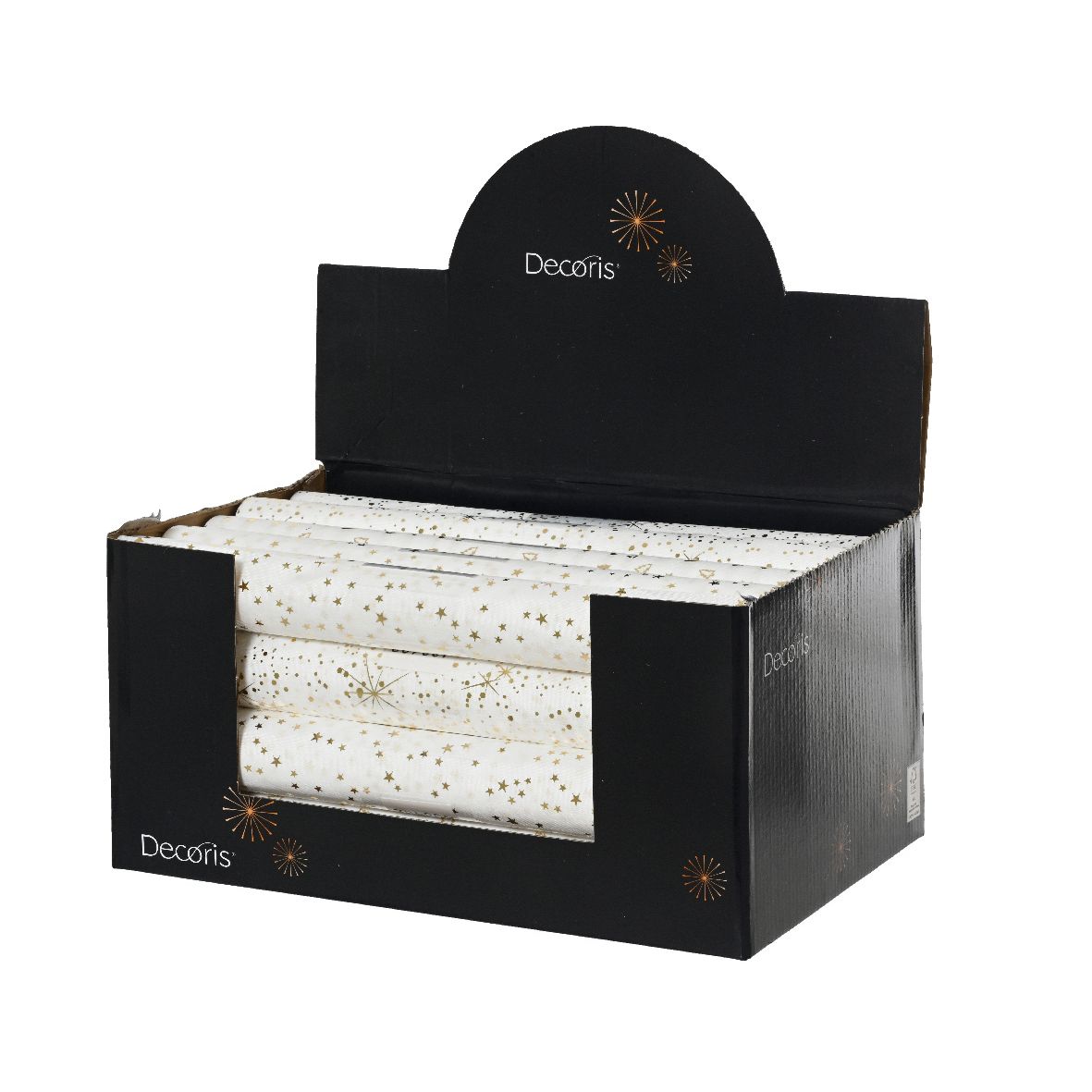 Decoris - Tafelloper polyster 200x35cm assorti | 20 stuks