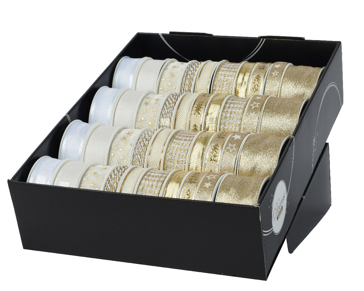Decoris - Lint polyester goud/parelmoer ass