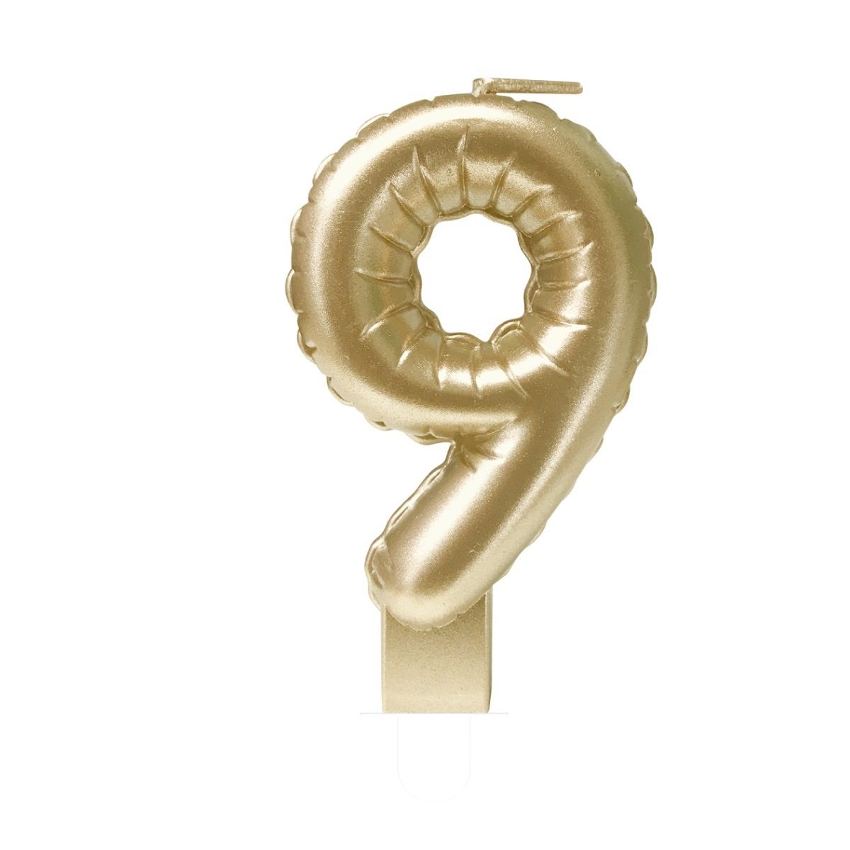 Bruna office - Foil balloon candle gold 9 | 4 stuks