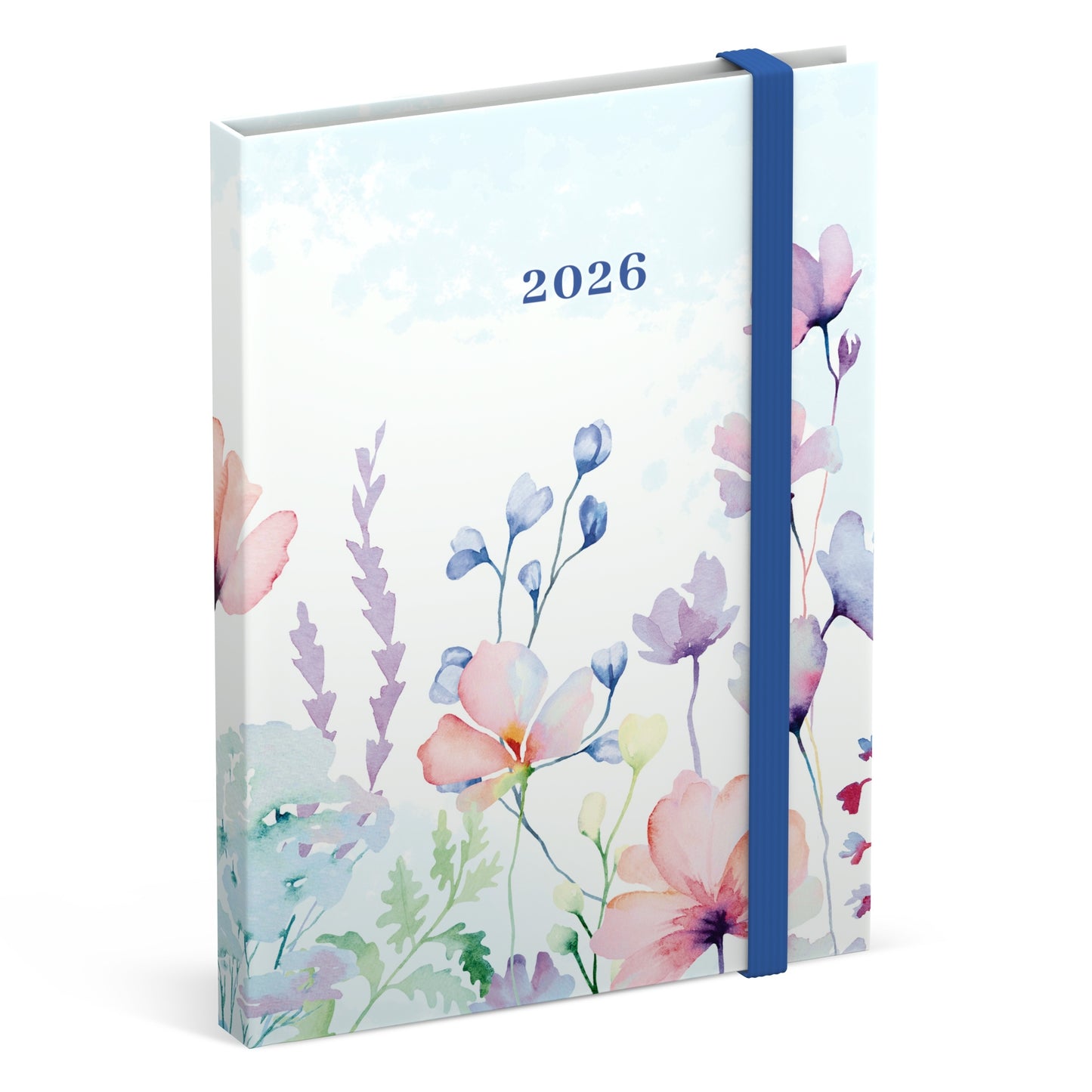 Lannoo - Agenda 2026 fiori acquerello 7d/2p blu