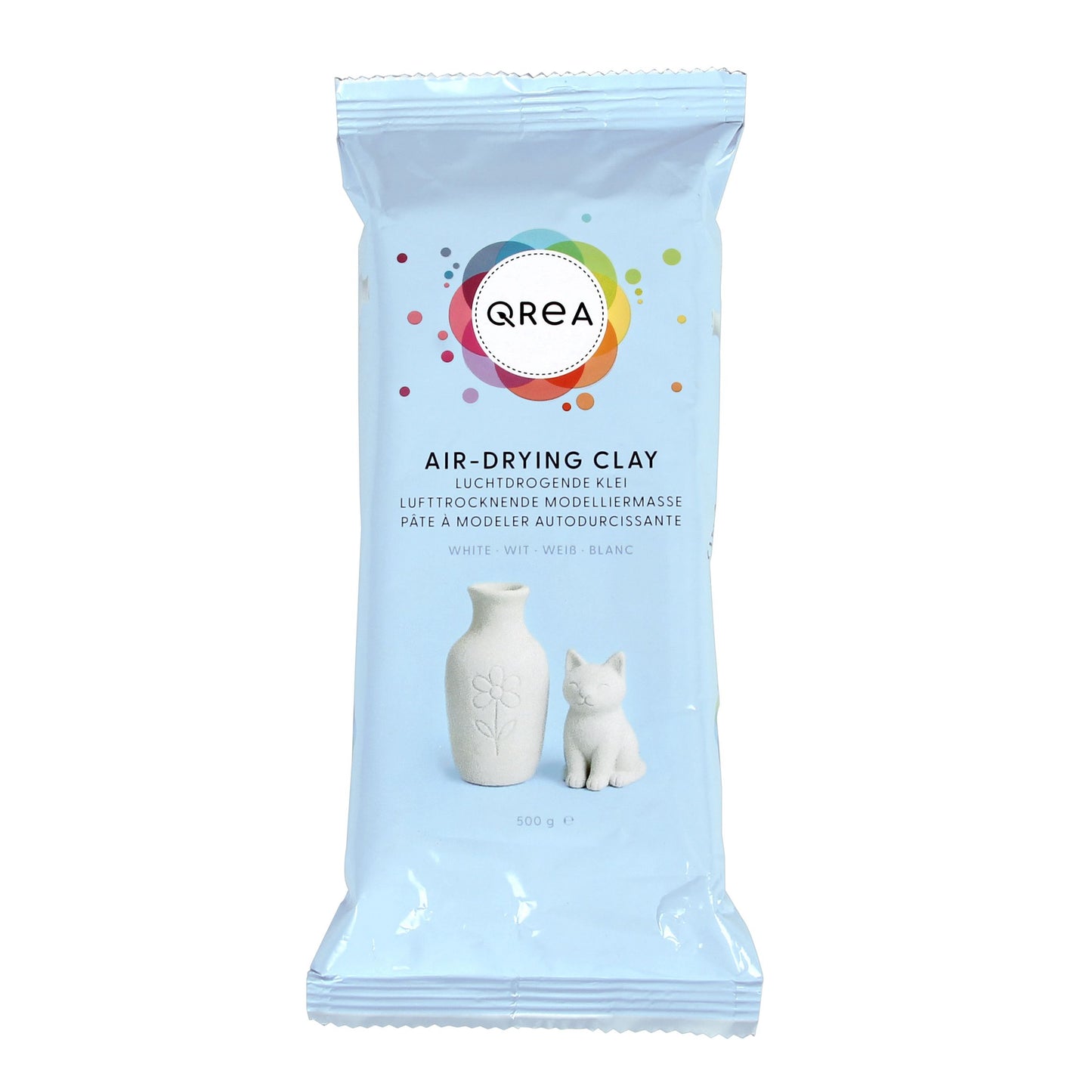 Qrea - Klei luchtdrogend wit 500 gram