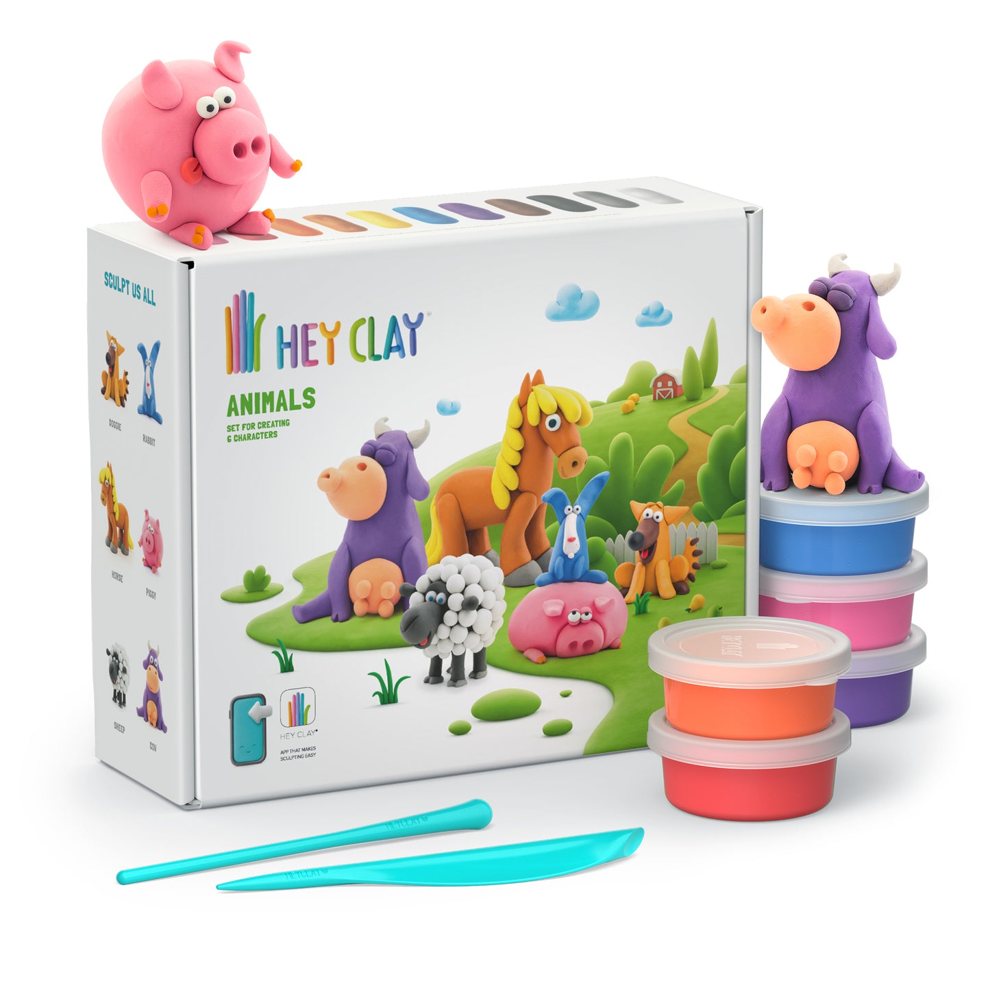 Bruna office - Clay hey clay animal set 15 piezas