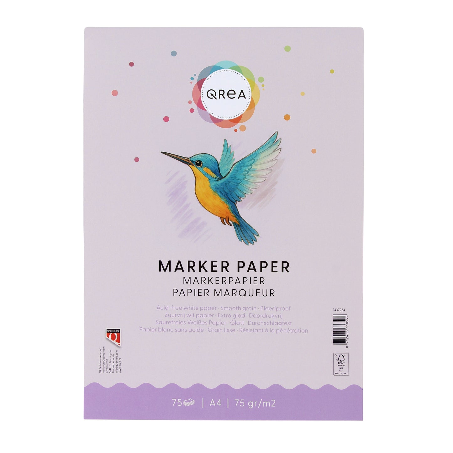 Qrea - Markerblok a4 75gram 75vel