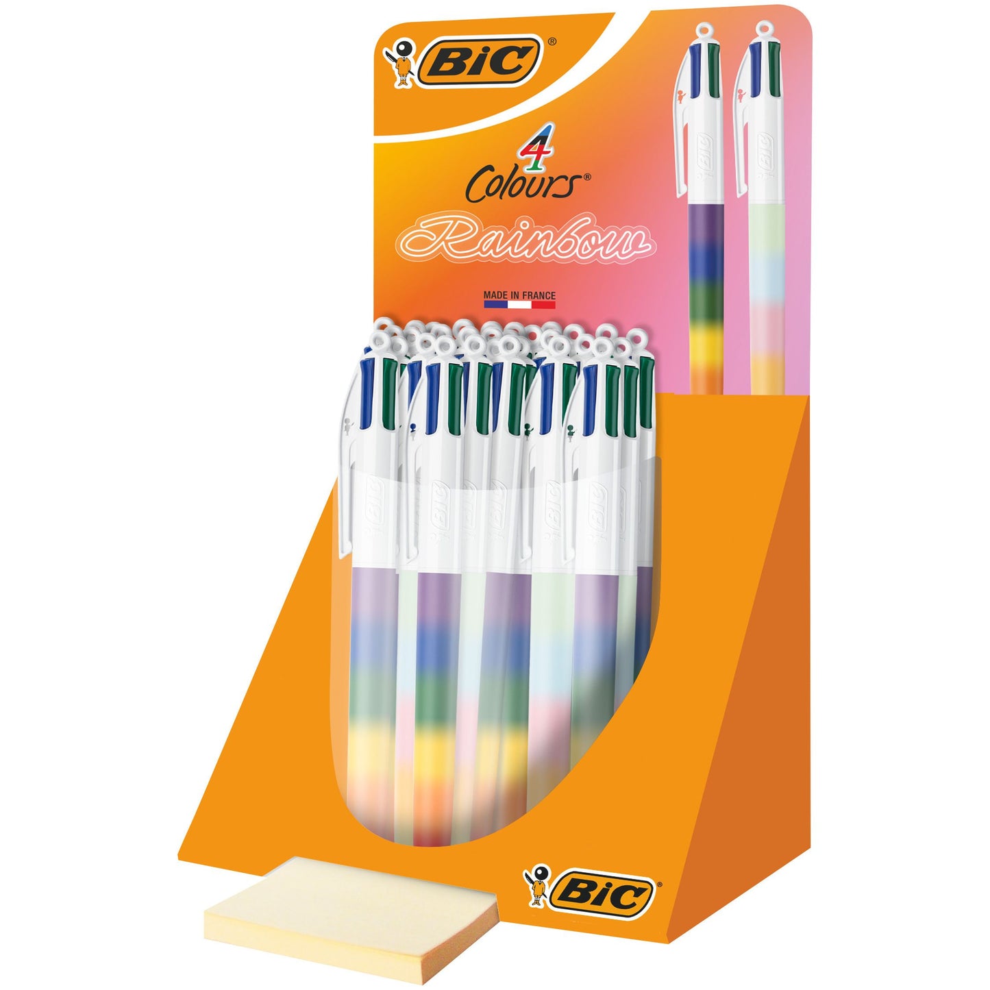 BIC - 4-kleuren balpen regenboog m assorti