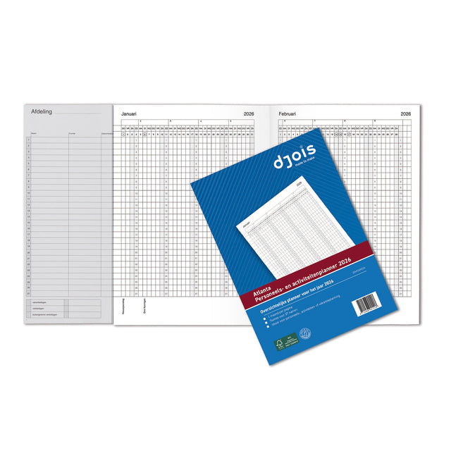 Djois - Annual planner 2026 personnel and activities | 5 pieces