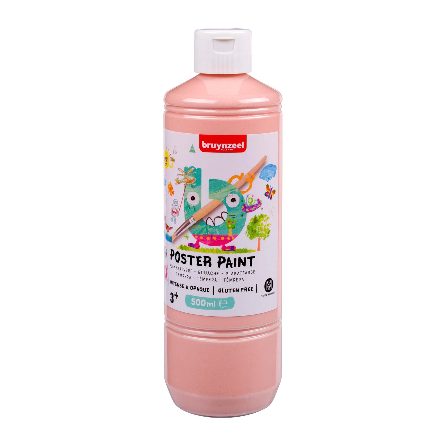 Bruynzeel - Plakkaatverf fles 500ml beige roze | 10 stuks
