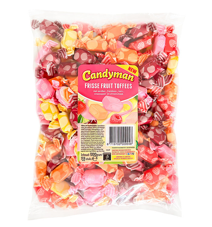 Candyman - Toffees fruta fresca bolsa 1 kilogramo
