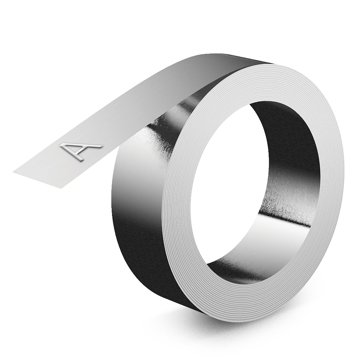 Dymo - Reliefe zelfklevend aluminium 12mm zilver | 10 stuks