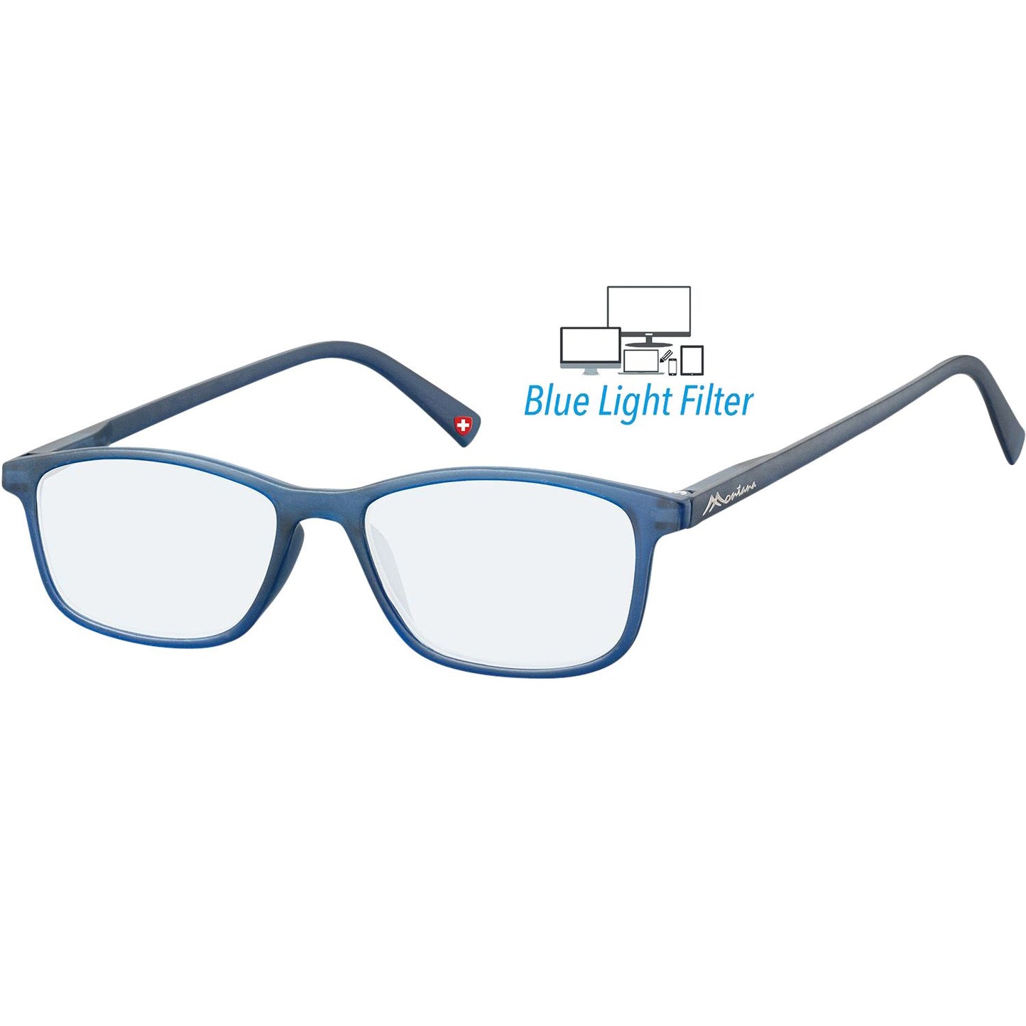 Montana - Glasses +0.00dpt blue light filter blue