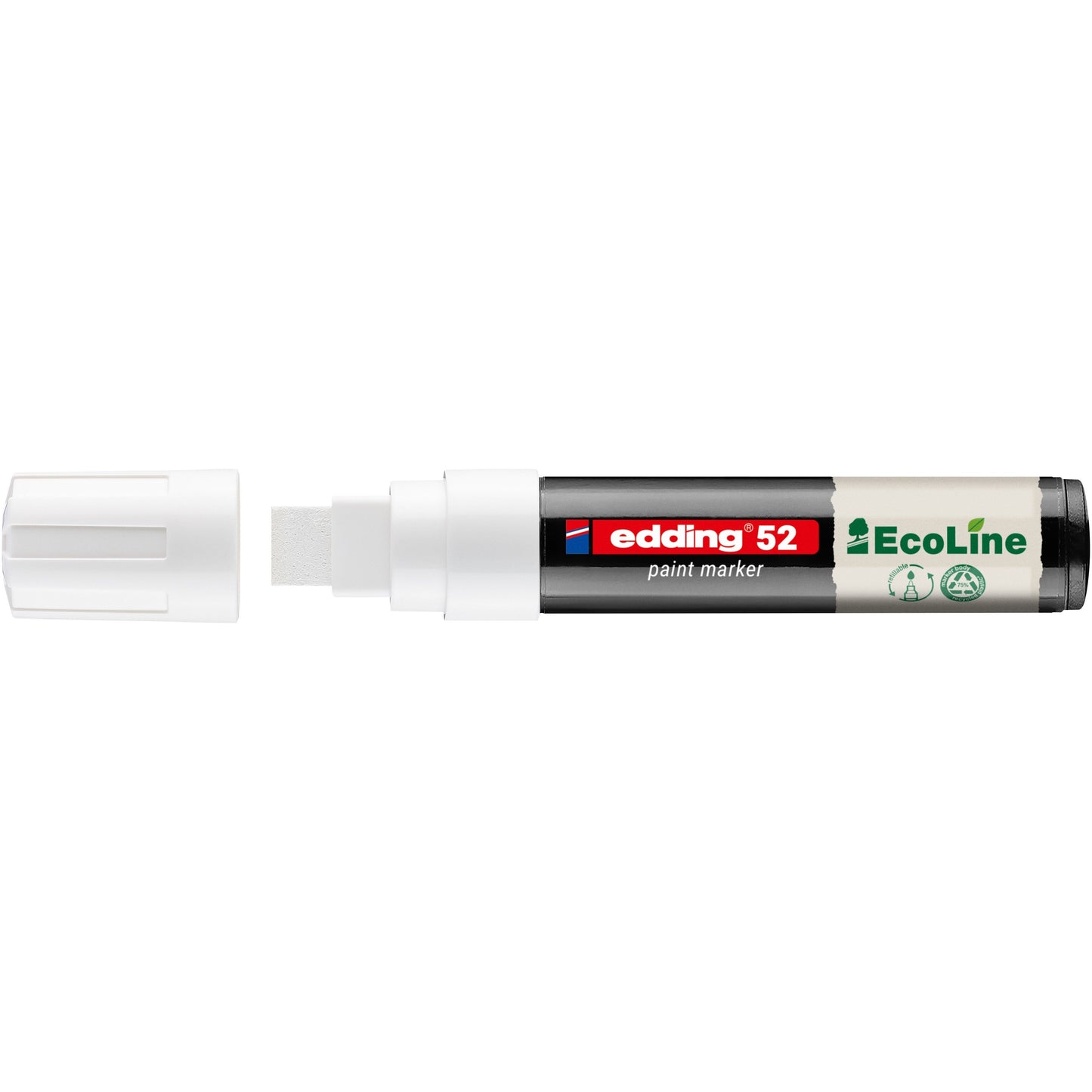 Edding EcoLine - Paintmarker edding 52 eco waterbasis 4-15mm wit | 5 stuks
