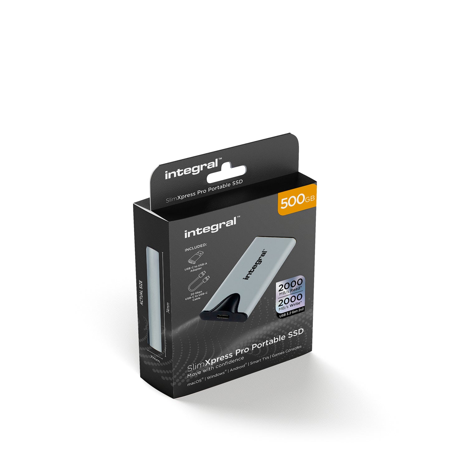 Integral - SSD SlimXpress Portátil USB-C 500GB