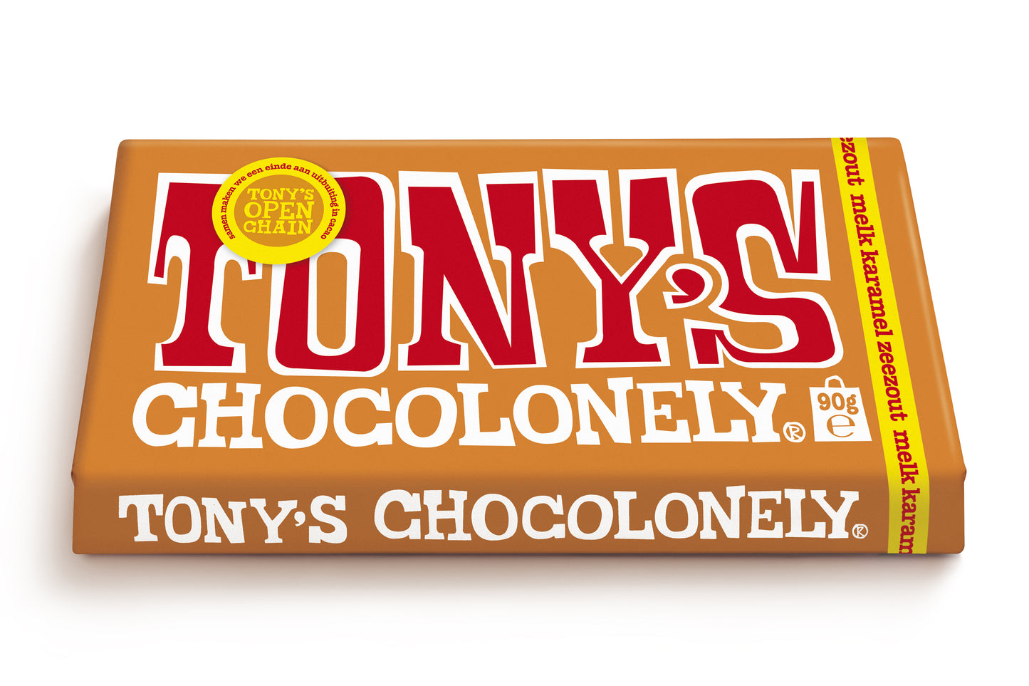 Tony's Chocolonely - Chocolade tony chocolonely melk karamel zee 90gr