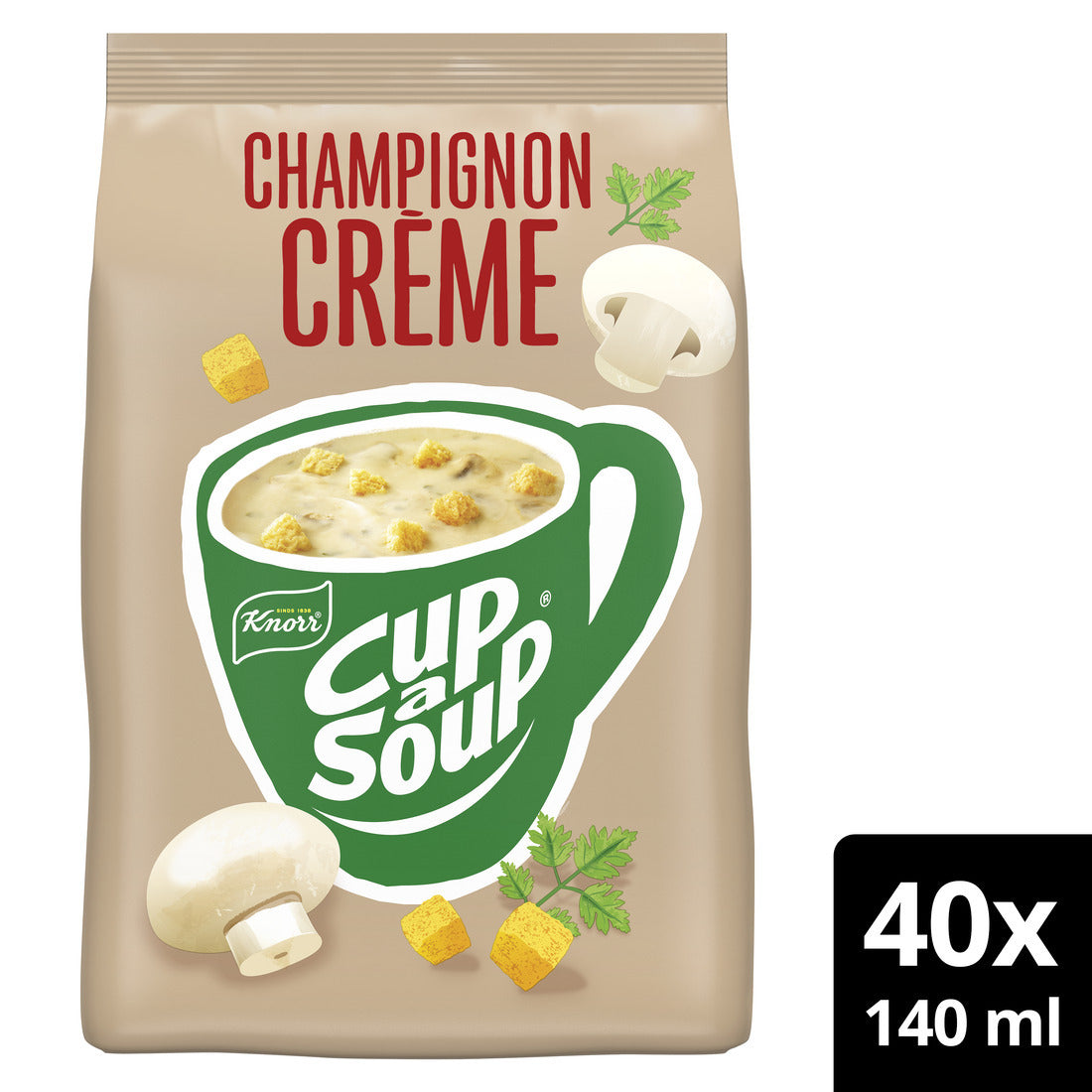 Knorr - Cup a soup machinezak champignon creme 140ml
