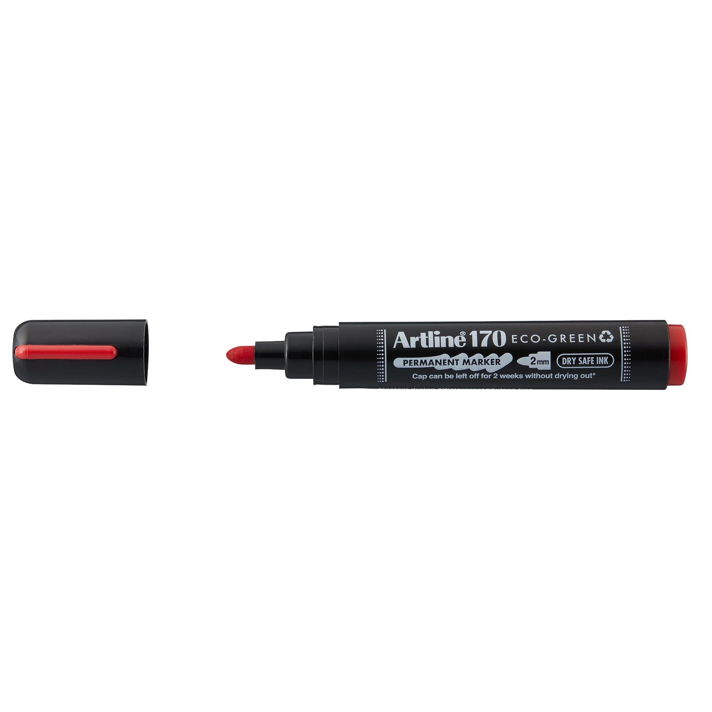Artline - Rotulador permanente 170 eco redondo m rojo | 12 piezas