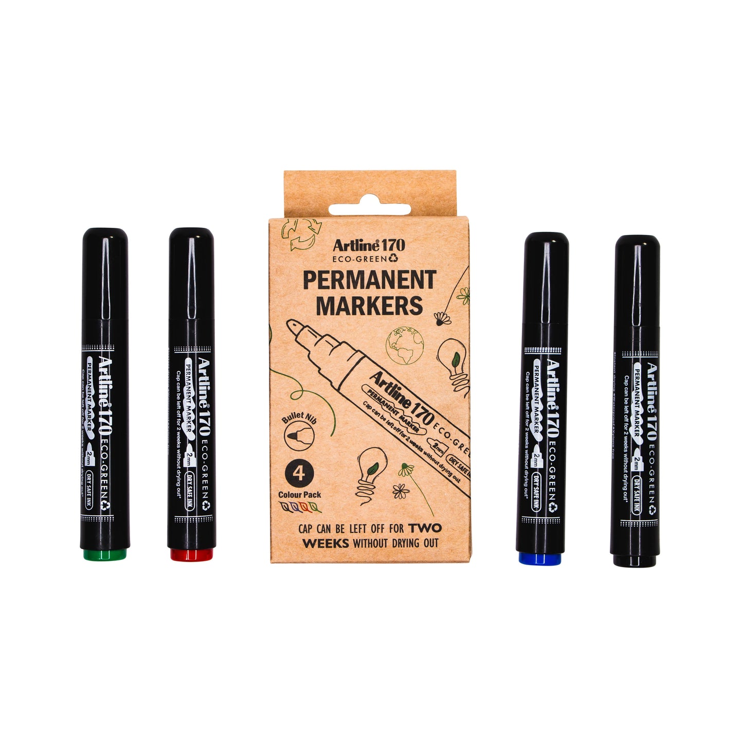 Artline - Permanent marker 170 eco round m ass 4 pcs