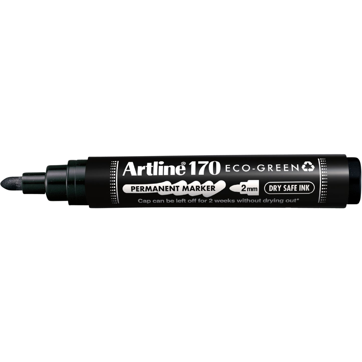 Artline - Marqueur permanent 170 eco rond m noir | 12 pièces