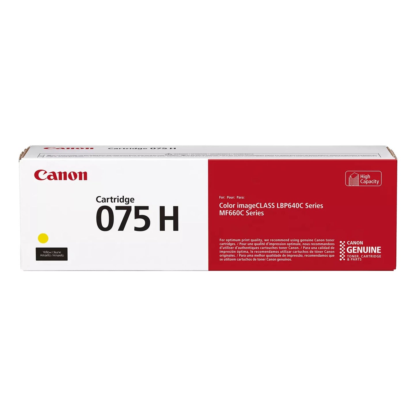 Canon - 075 H tonercartridge 1 stuk(s) Origineel Geel