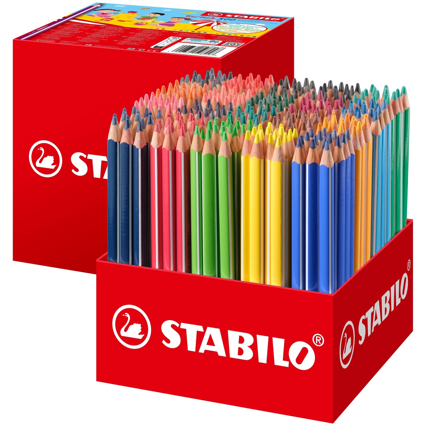 Stabilo - Kleurpotlood 203 trio dik 300st assorti