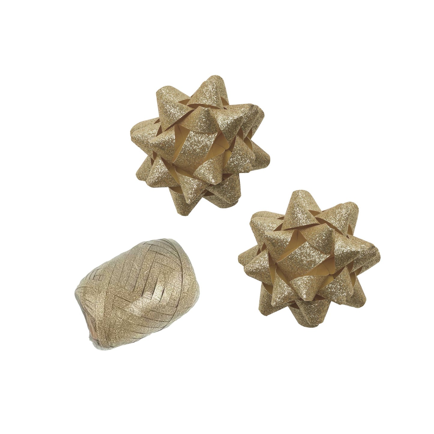 Haza - Polyband combi set glitter goud 1 ei 2 rozet | 25 stuks