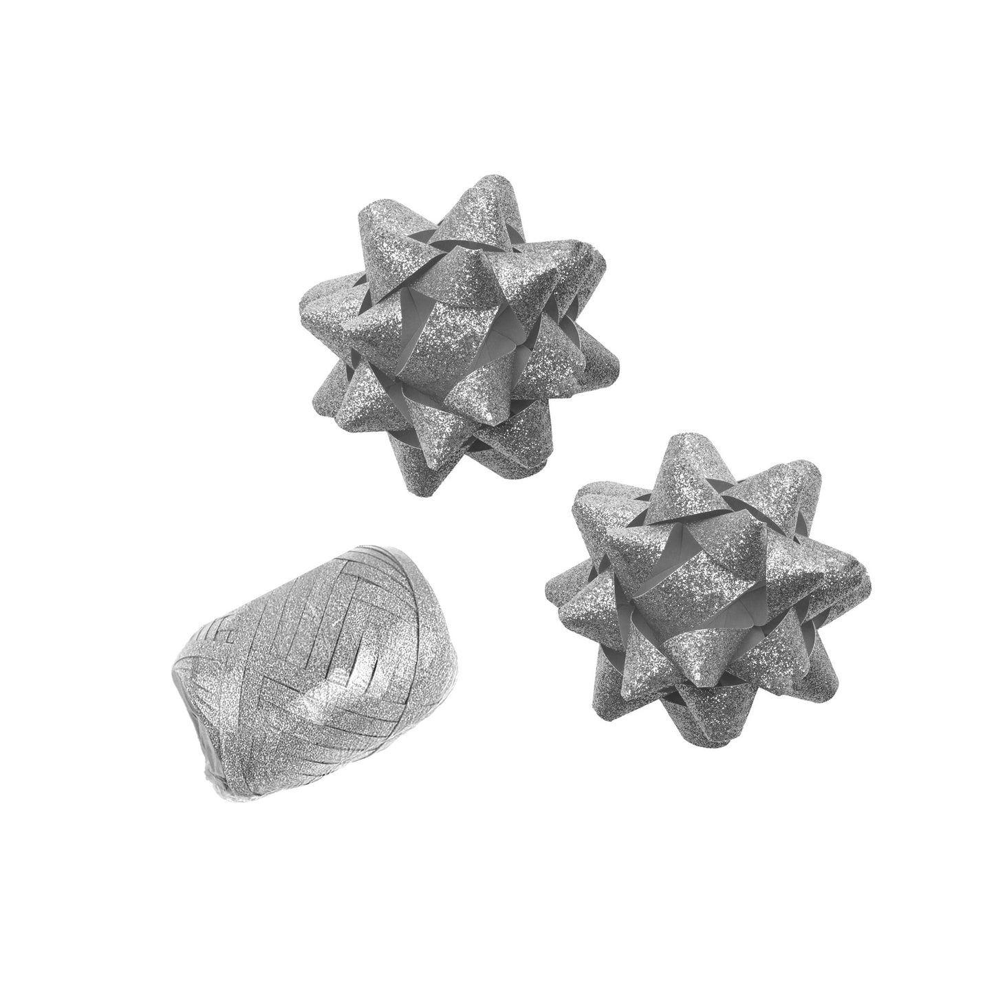 Haza - Polyband combi set glitter zilver 1 ei 2 rozet