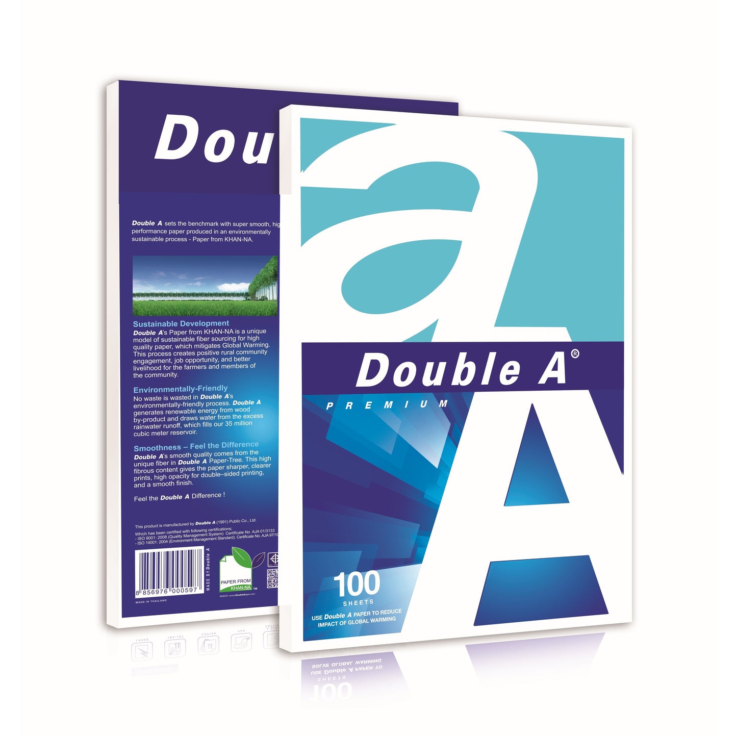 Double A - Kopieerpapier premium a4 80gr wit 100 vel