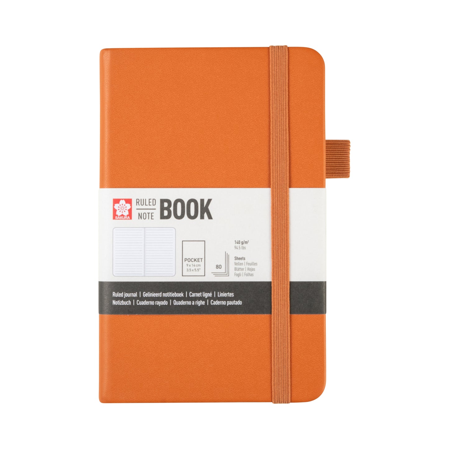 Sakura - Notitieboek pocket lijn amber