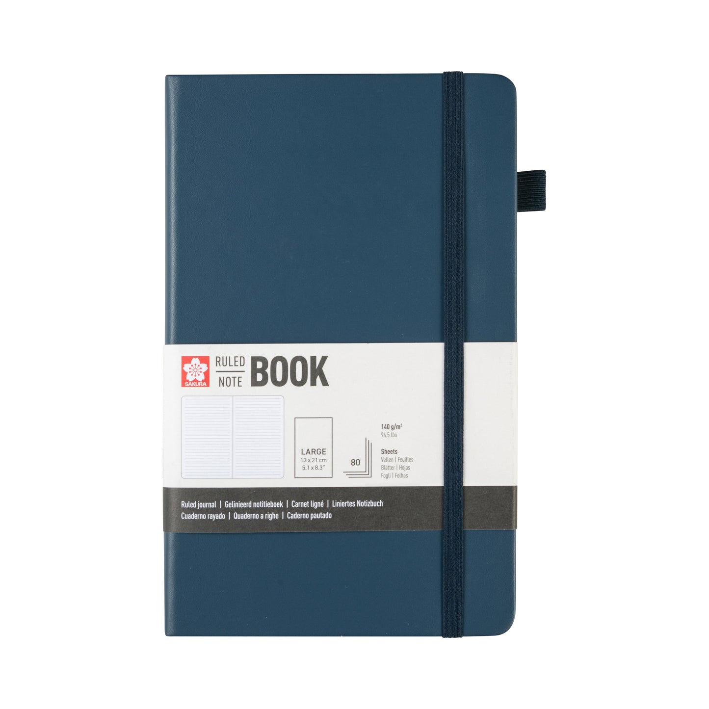 Sakura - Notitieboek large lijn donker indigo | 3 stuks